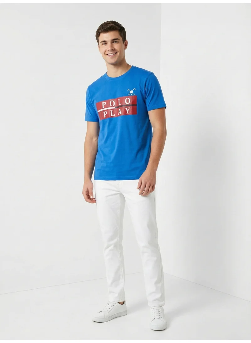 لعب البولو Boys Graphic T-shirt -NAVY